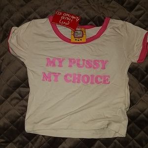 O-mighty my choice crop tee